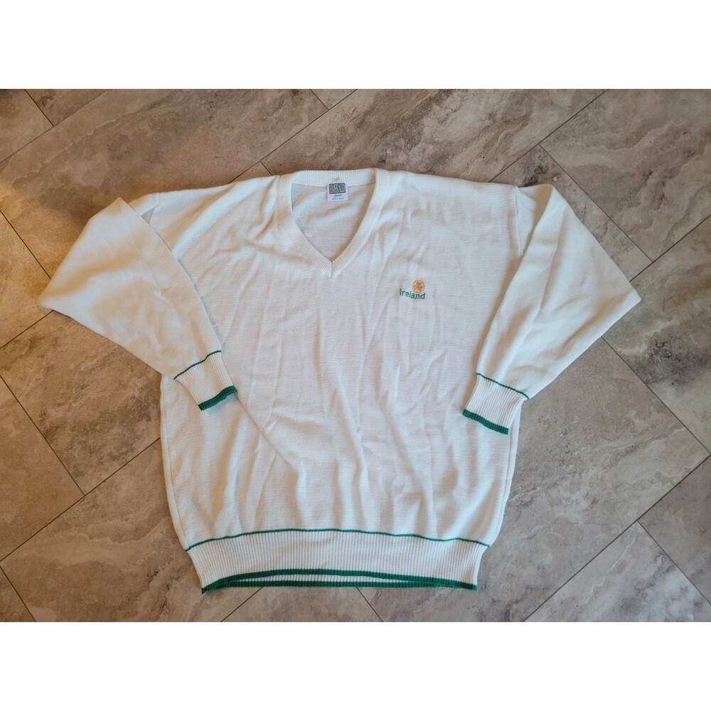 Ireland Ivory Men's VNeck Sweater Irish Sz XL